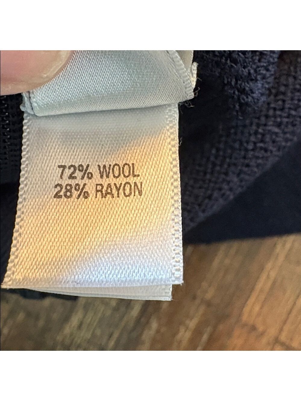 St. John Collection Santana Knit Empire Dress Navy Blue Size 14 EUC - Picture 5 of 7